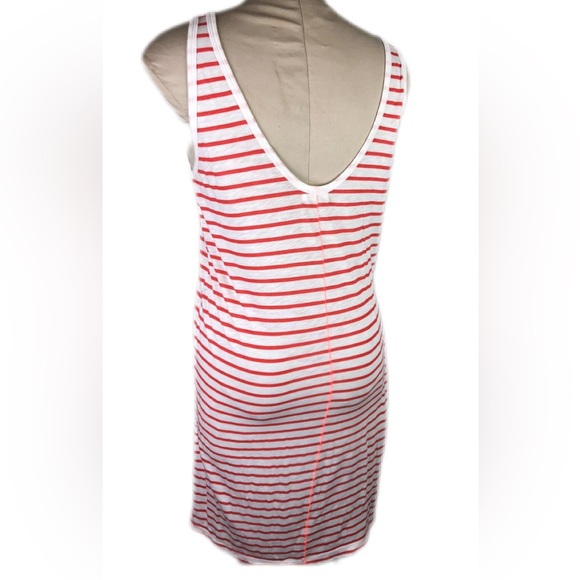 NWOT Sundry Pocket Tank Tomato Red Striped Scoop Back Dress Size 3 | Large - Picture 5 of 10